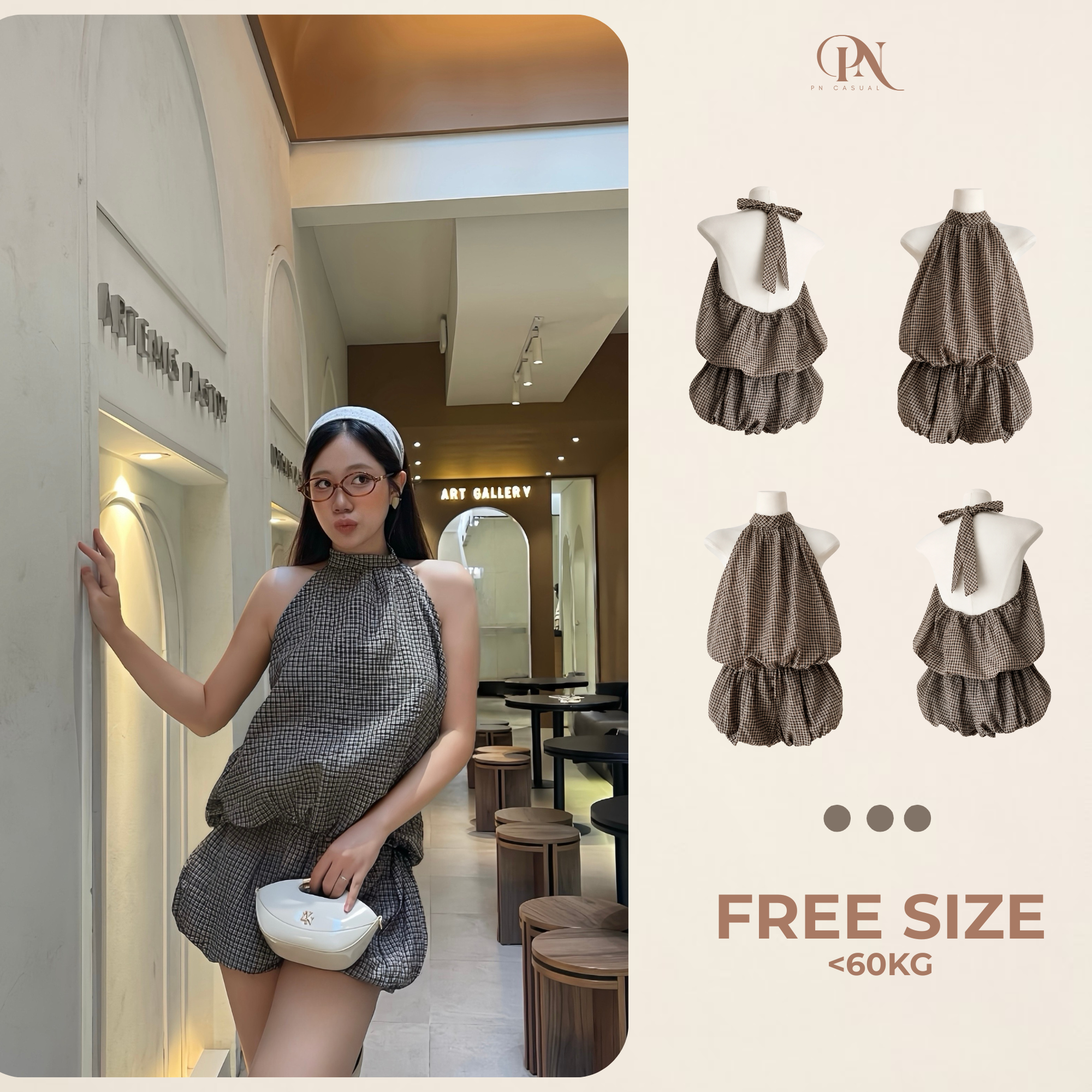 Váy yếm caro